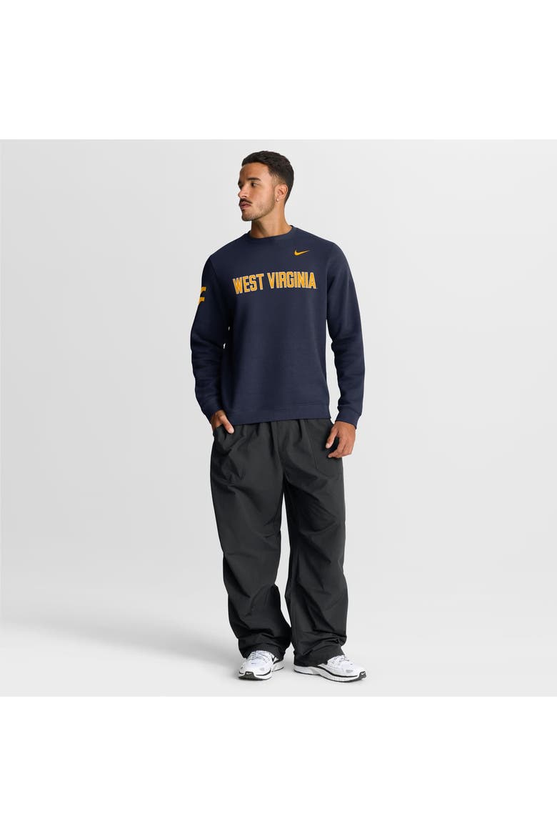 Men's Nike Navy West Virginia Mountaineers 2026 Sideline Club Sweatshirt, Alternate, color, Navy