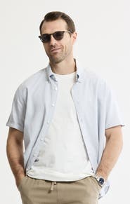 JACHS Linen Blend Short Sleeve Shirt