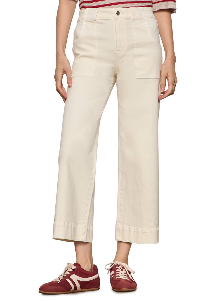 Insider High Waist Cropped Straight Leg Jeans, Main, color, COLLAGEN WHITE
