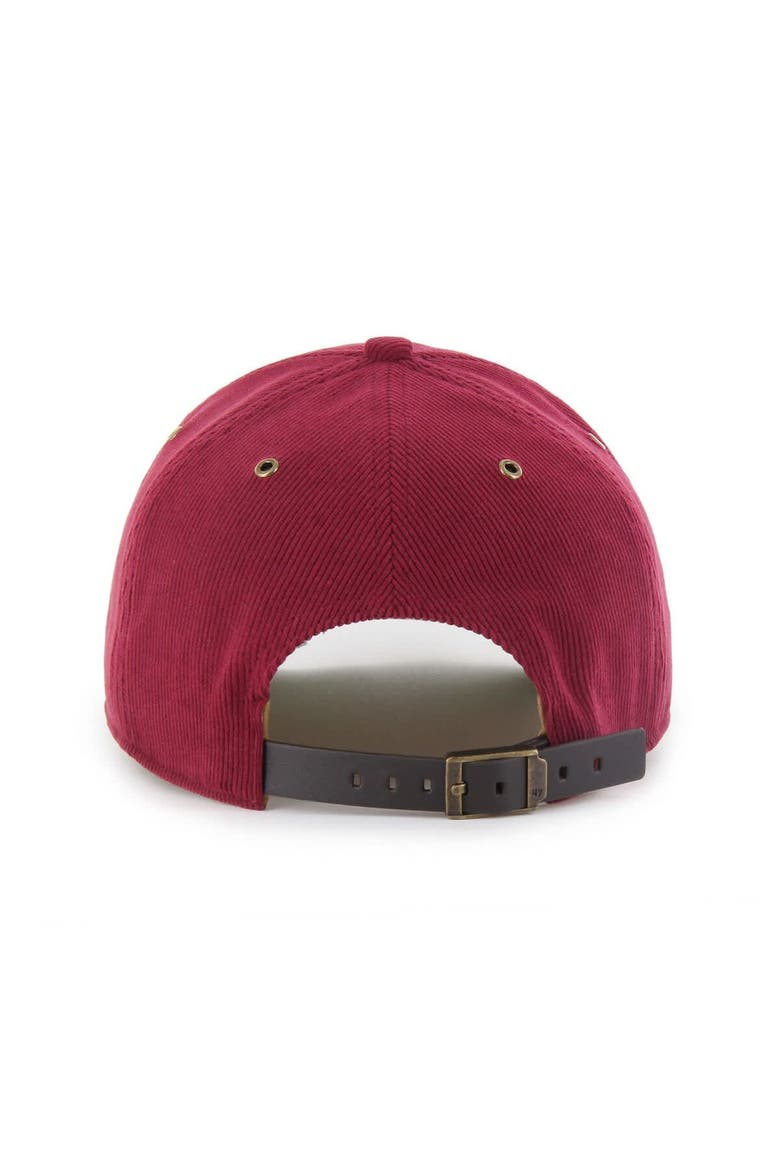 Men's '47  Burgundy Washington Commanders Golden Age Corduroy Hitch Adjustable Hat, Alternate, color, Burgundy