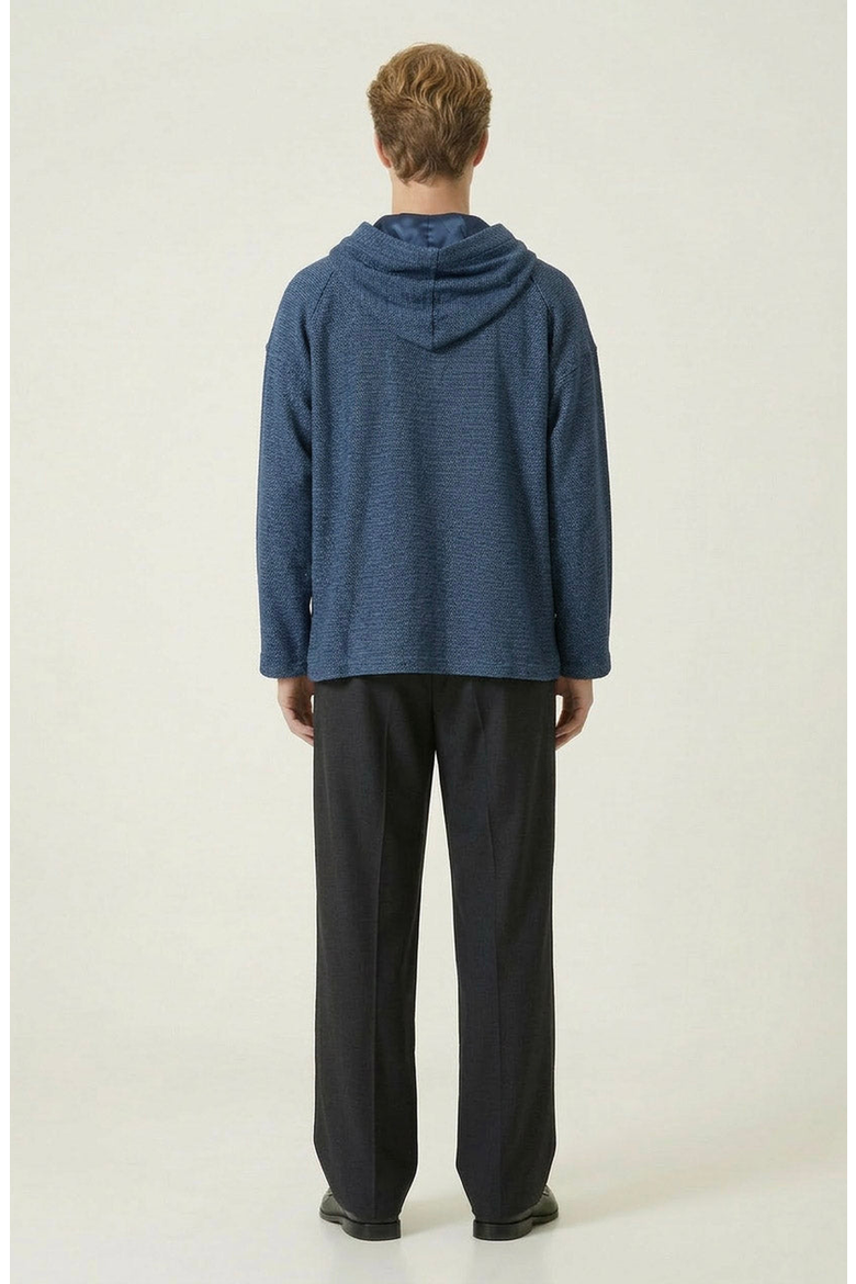 Toggle Closure Hooded Jacket, Alternate, color, Indigo