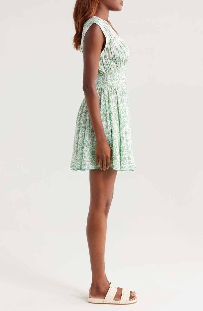 Poupette St Barth Ciao Print Pleated Cover-Up Minidress, Alternate, color,