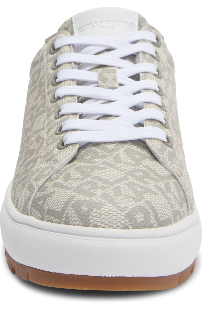 KARL LAGERFELD PARIS Allover Logo Sneaker, Alternate, color, Grey/ White