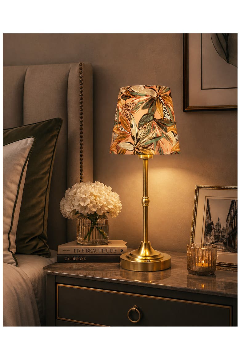 Floral Table Lamp, Alternate, color, DARK FLORAL ORANGE