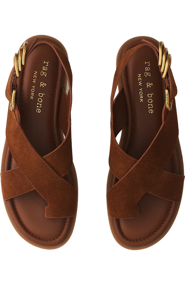 rag & bone Gia Toe Loop Sandal, Alternate, color, Umber Suede