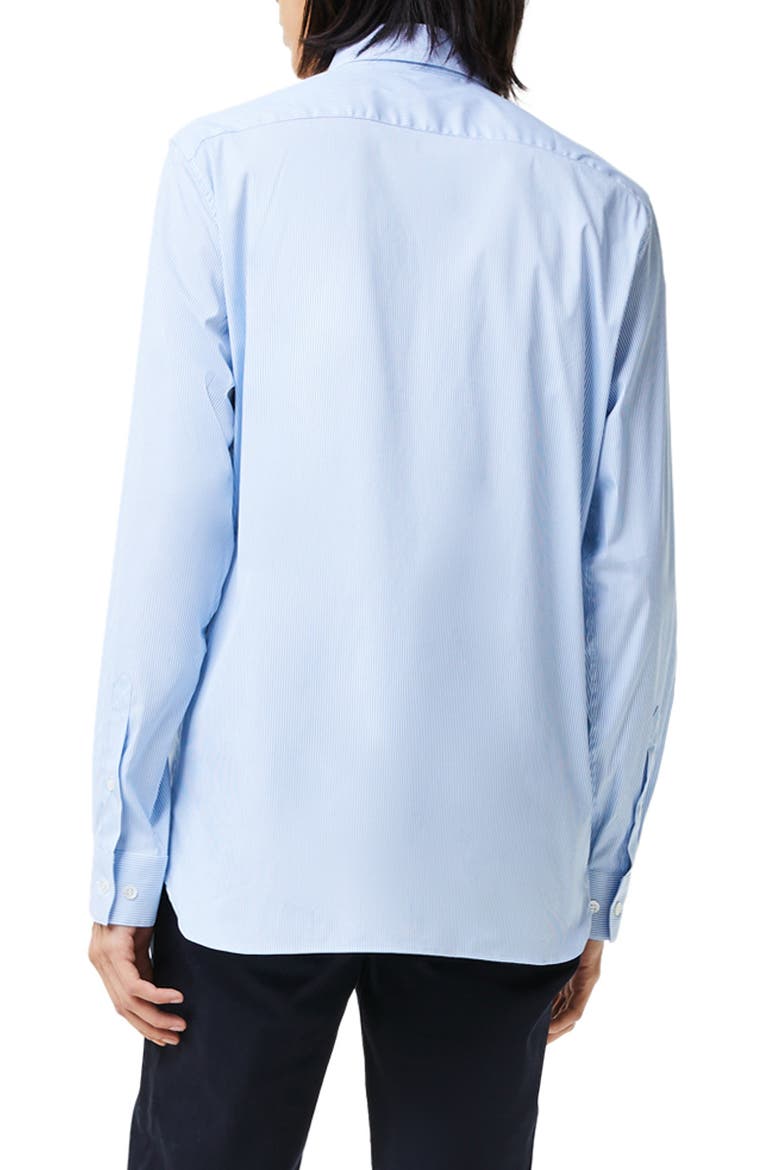 Stripe Poplin Button-Up Shirt, Alternate, color, F6Z BLANC/ PANORAMA