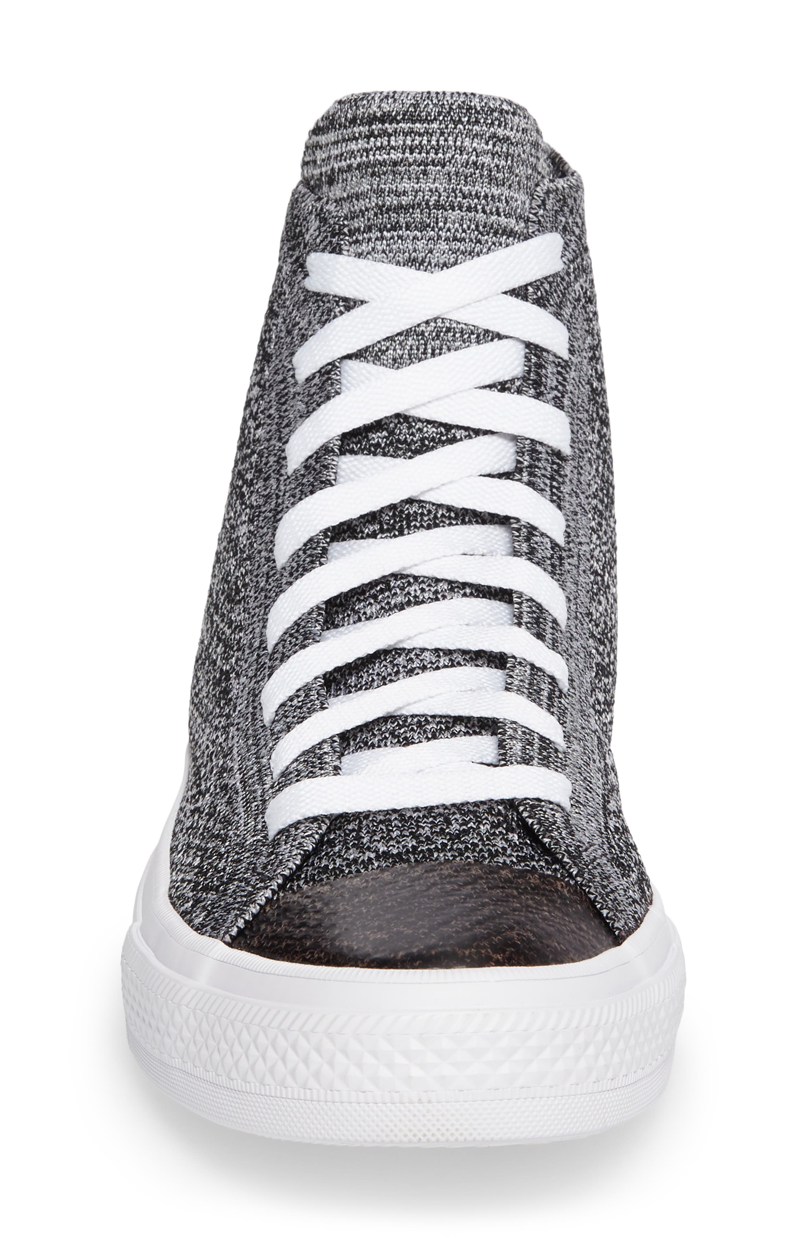 Chuck Taylor® All Star® Flyknit Hi Sneaker, Alternate, color, BLACK/BLACK