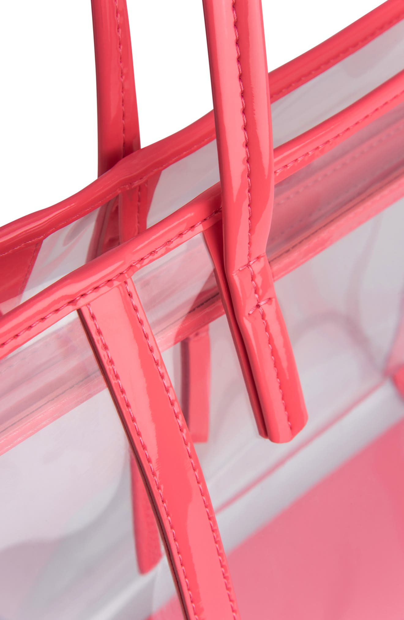 Club Transparent Tote, Alternate, color, LIPSTICK