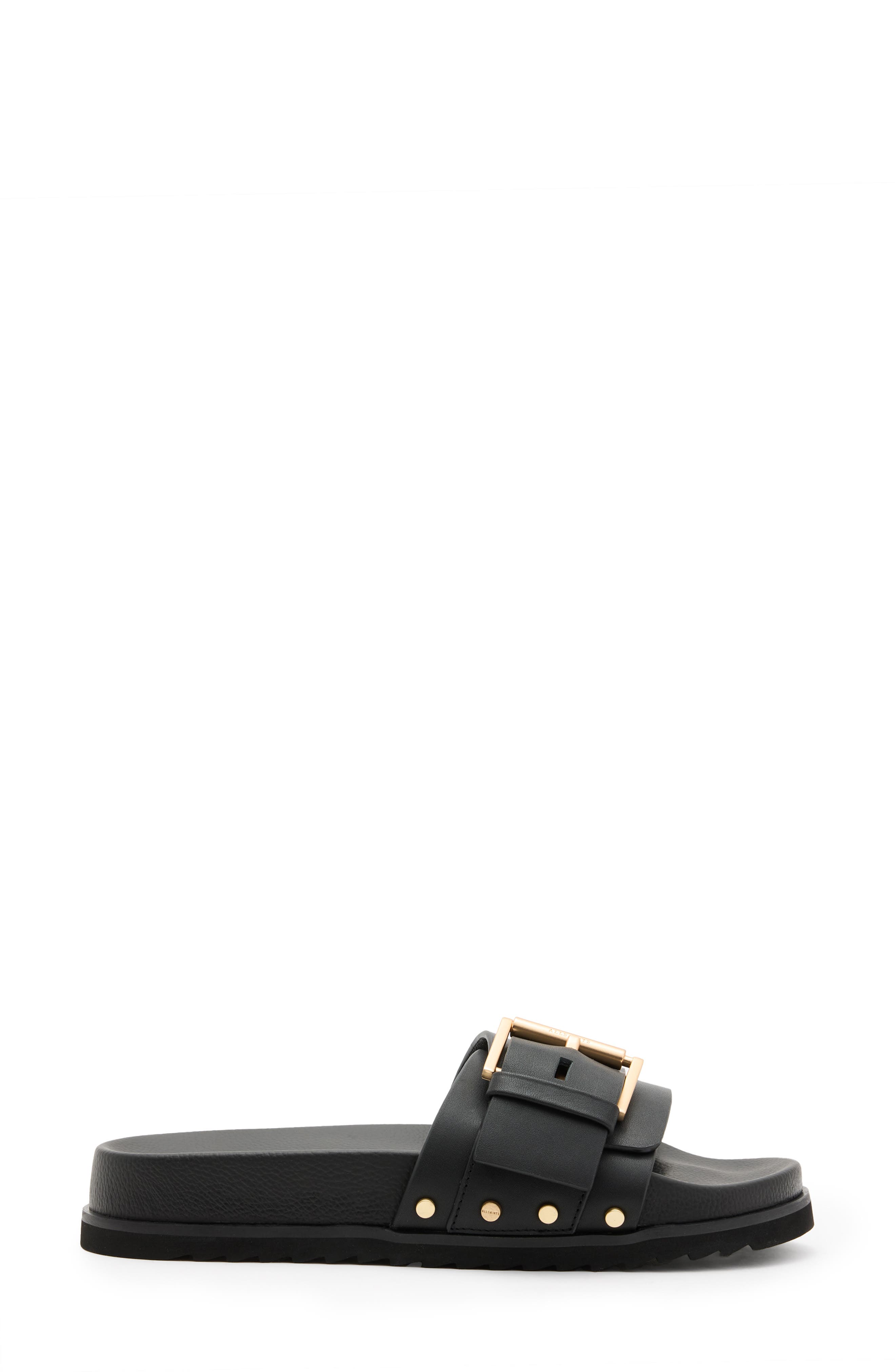 Ellie Stud Slide Sandal, Alternate, color, BLACK