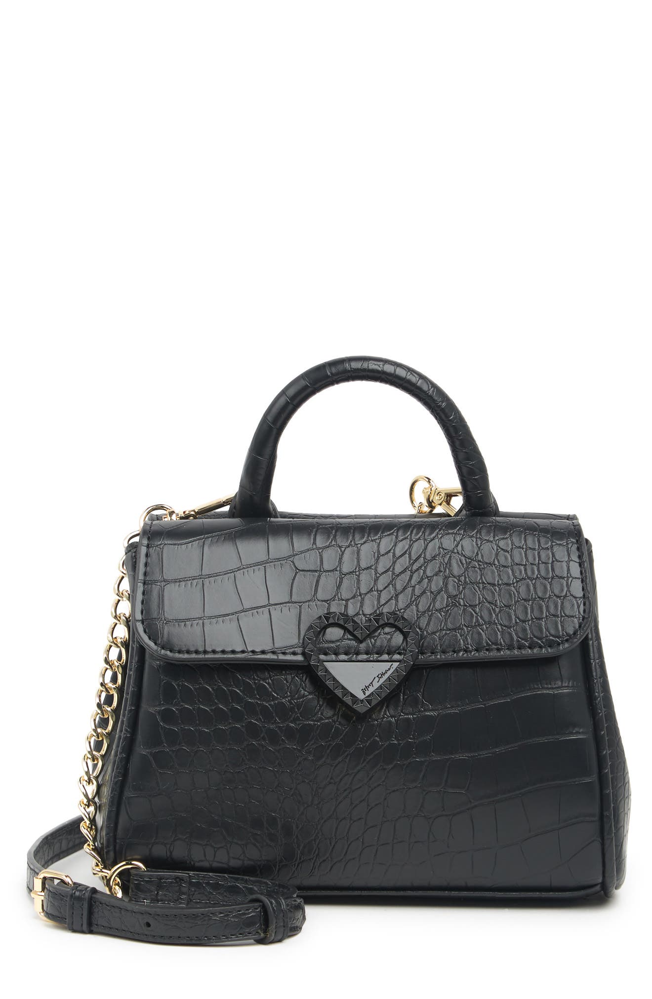 Betsey Johnson Heart Crossbody Bag, Main, color, 