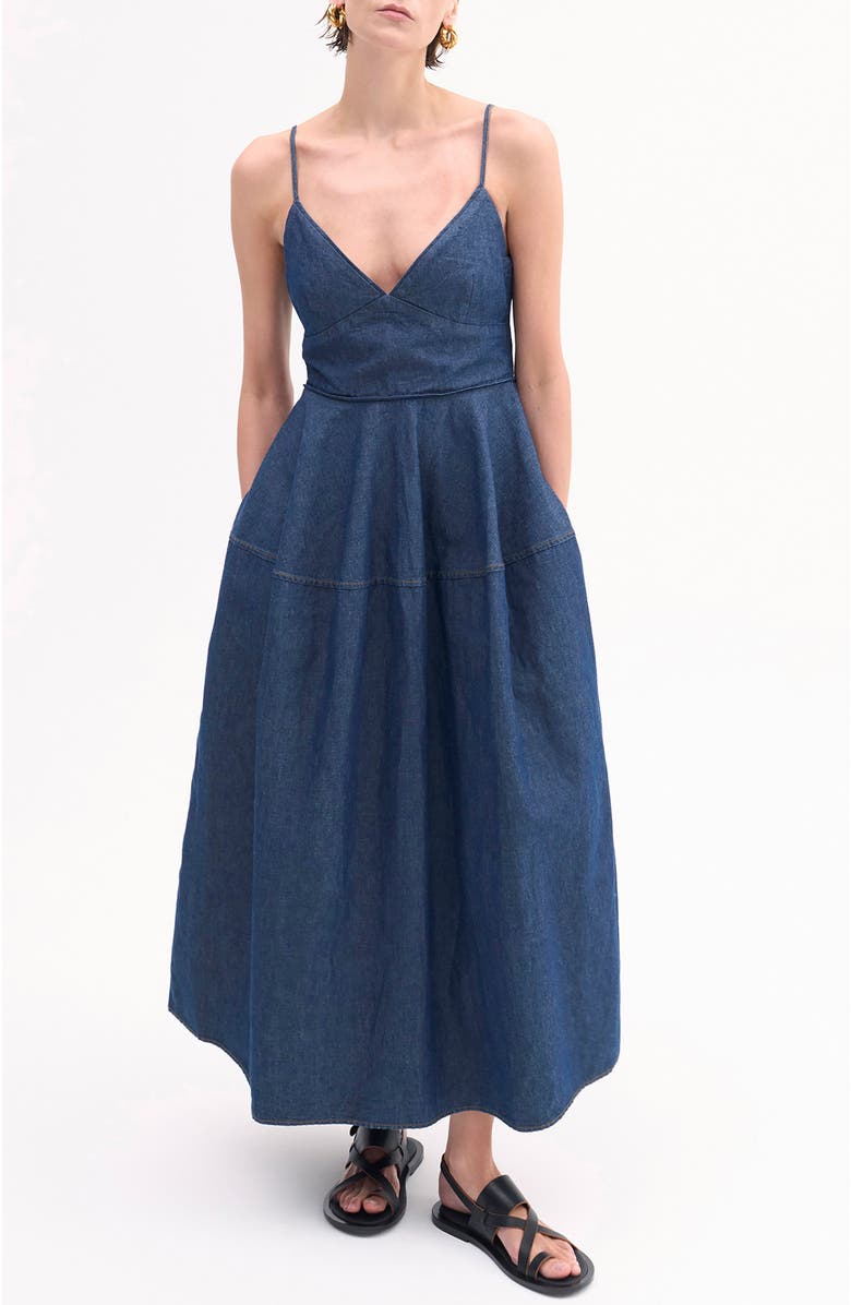 CO Camisole Dress in Chambray, Main, color, 