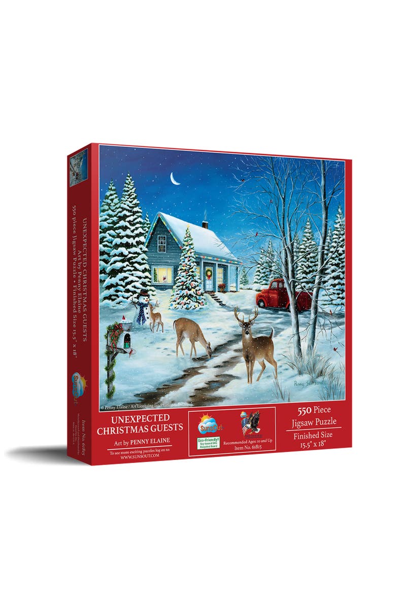 Unexpected Christmas Guests 550 piece Jigsaw Puzzle for Adults, Main, color, Multicolor