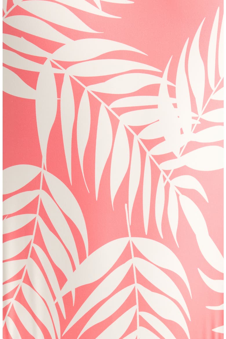 Buckle Back One-Piece Swimsuit, Alternate, color, CORAL PARADISE FOLIAGE