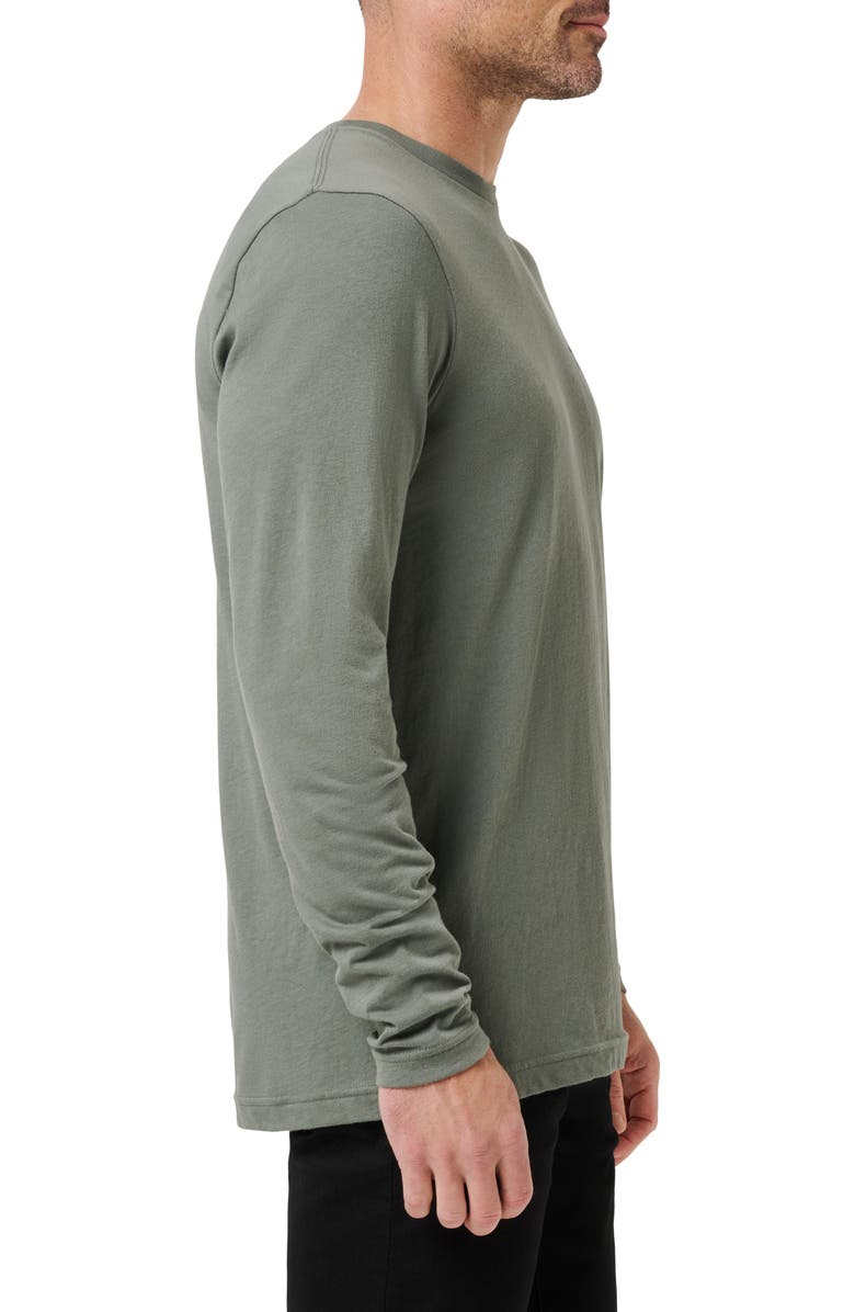 TravisMathew Big Bay Long Sleeve Cotton Graphic T-Shirt, Alternate, color, Dark Olive