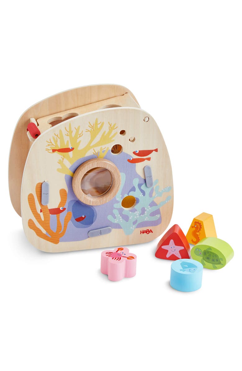 HABA Underwater World Wooden Shape Sorter Toy, Main, color, Multi