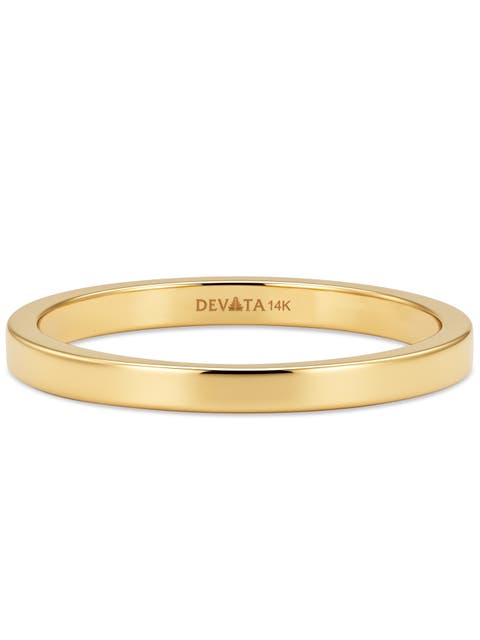 2mm Classic Band Ring In 14k Gold