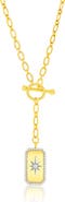 SIMONA Cubic Zirconia Star Dog Tag Pendant Y-Necklace