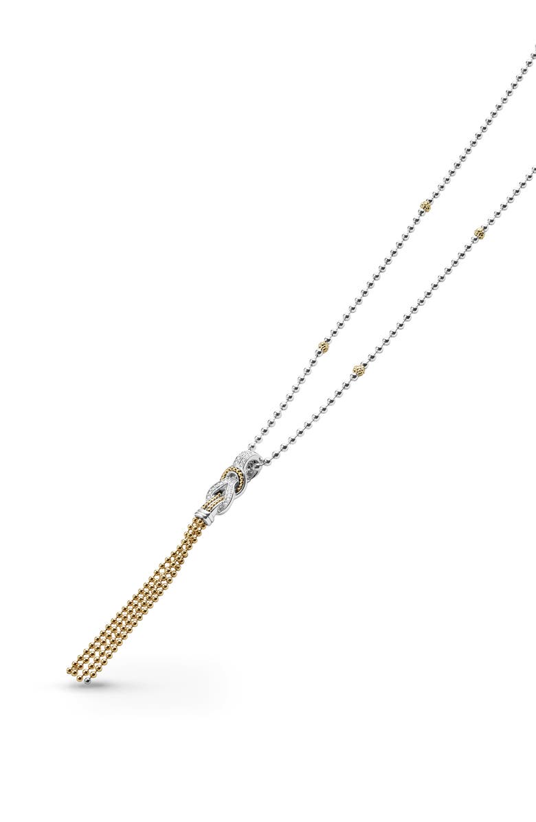 LAGOS Newport Tassel Pendant Necklace, Alternate, color, Diamond