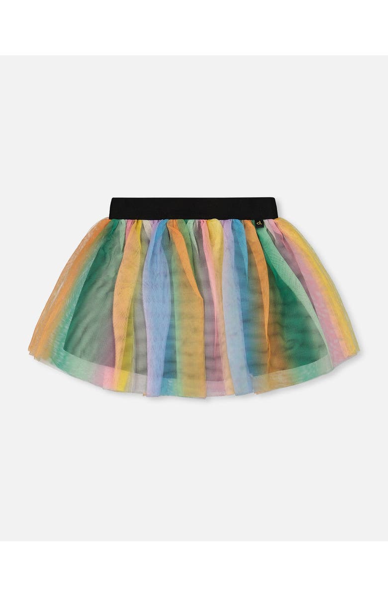 Deux par Deux Flared Mesh Skirt, Main, color, Multicolor