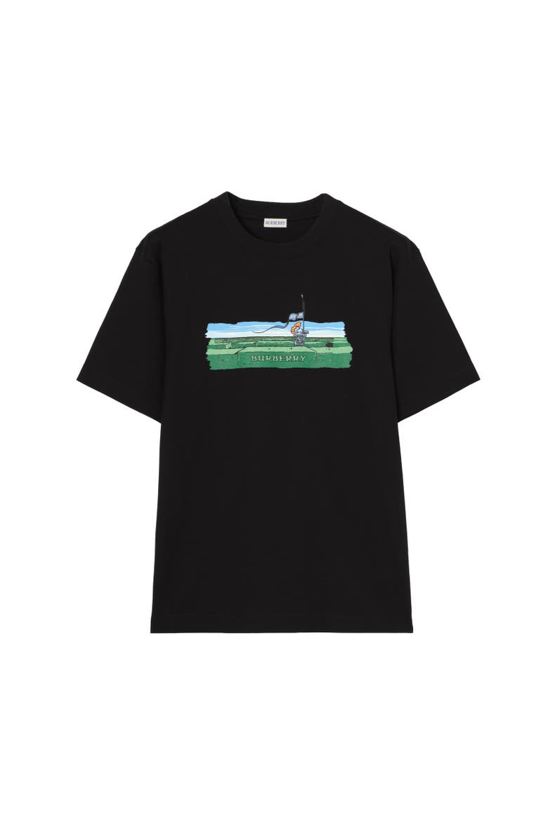 Burberry Maze Cotton T-shirt, Alternate, color, Black