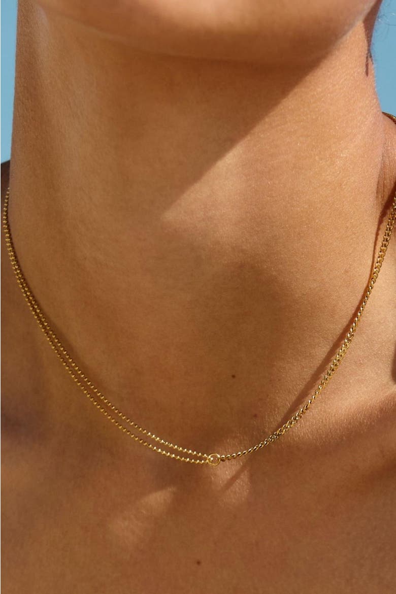 Double Trouble Choker, Alternate, color, Gold
