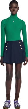 SANDRO Wool Skort With Buttons