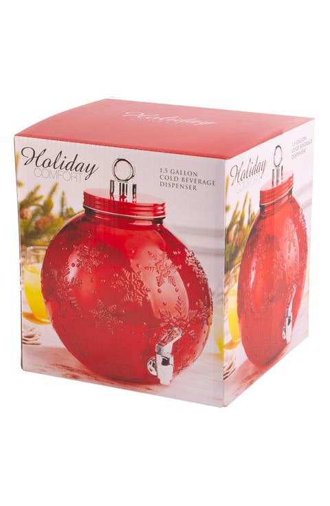Christmas Ornament 1.5-Gallon Beverage Dispenser
