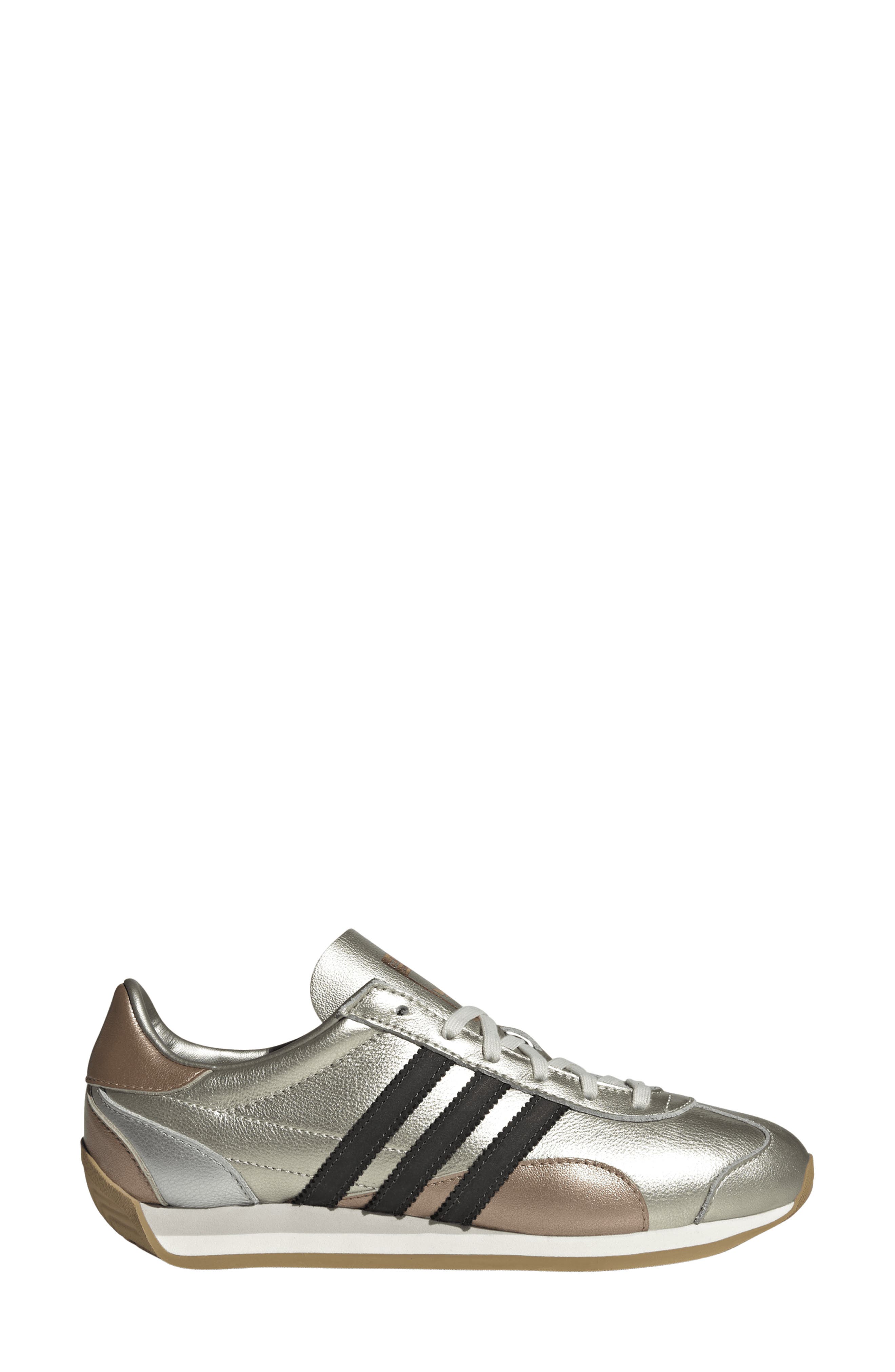adidas Country Low Top Sneaker, Alternate, color, Silver Met/ Gold Met/ Black