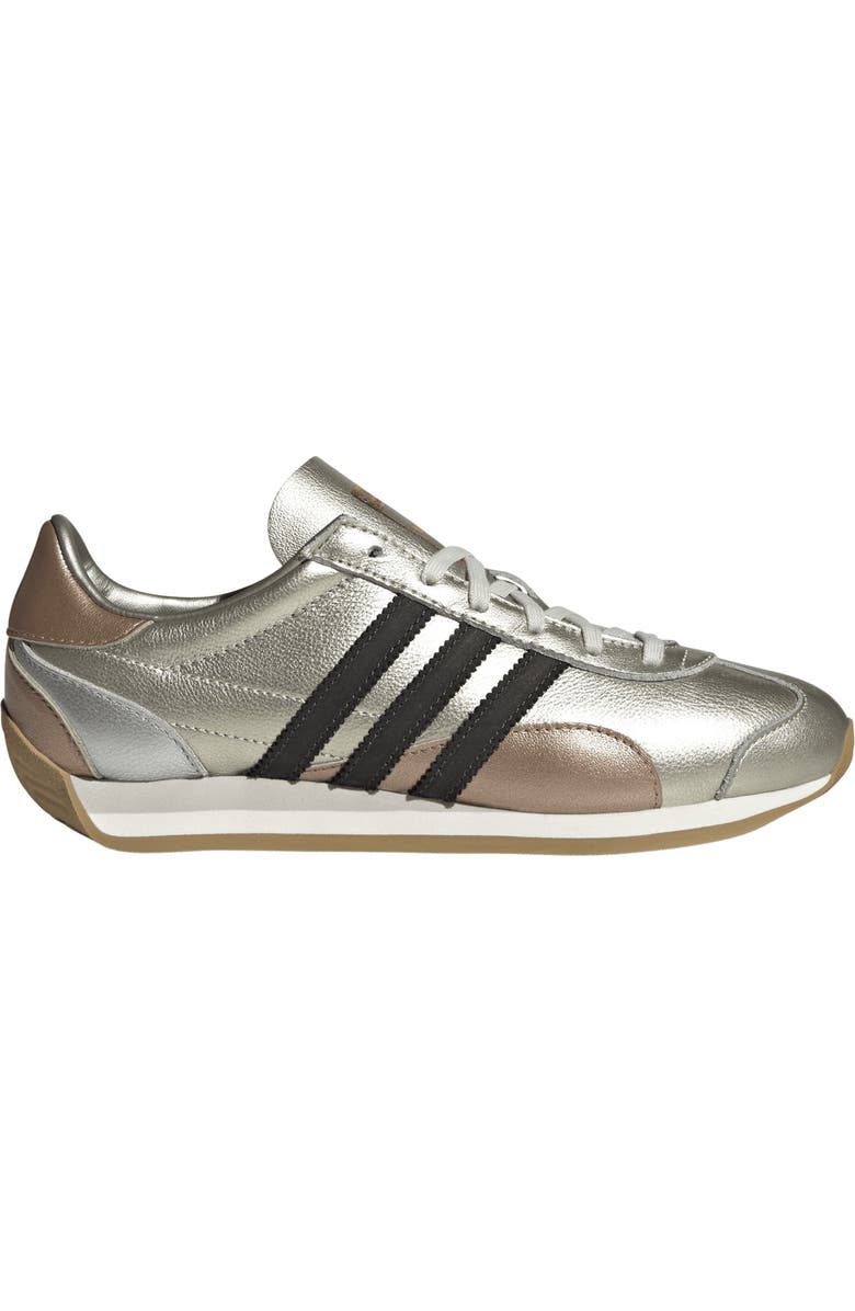 adidas Country Low Top Sneaker, Alternate, color, Silver Met/ Gold Met/ Black