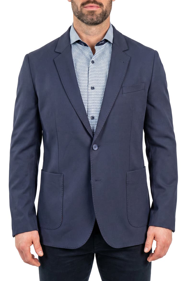 Descartes Unconstructed Sport Coat, Main, color, BLUE
