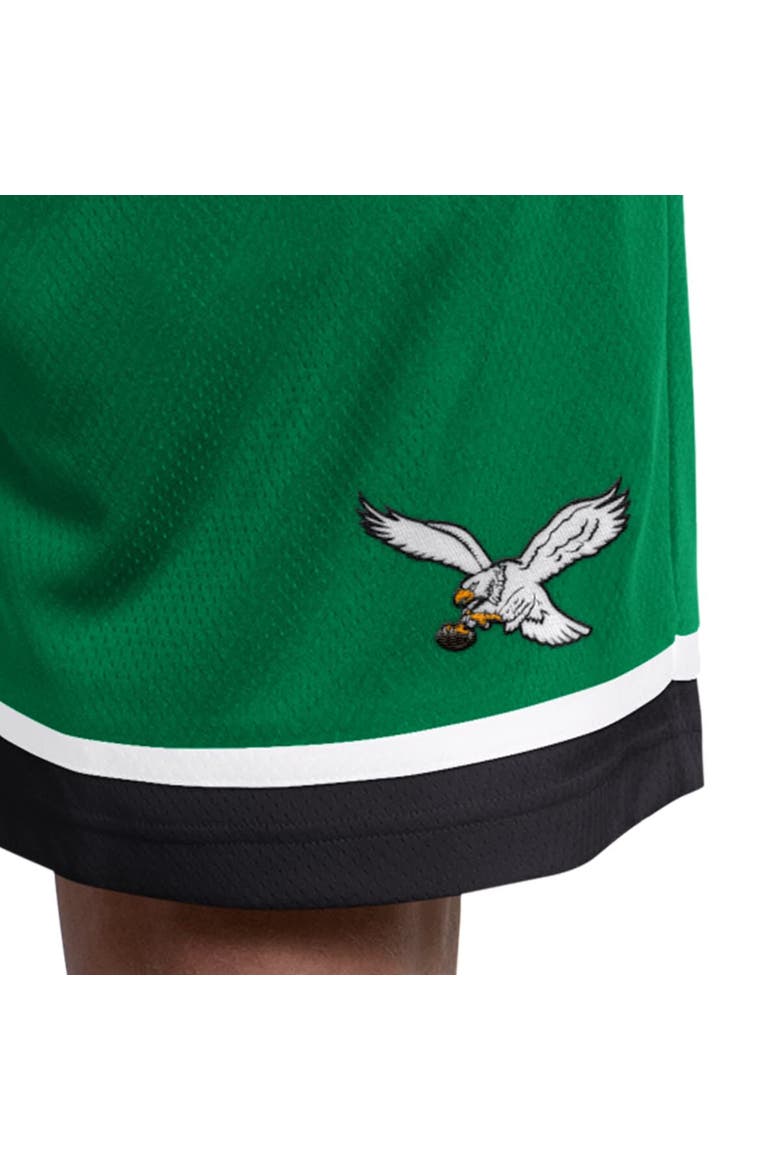 Men's Starter  Kelly Green Philadelphia Eagles Throwback Power Play Mesh Shorts, Alternate, color, Kelly Green