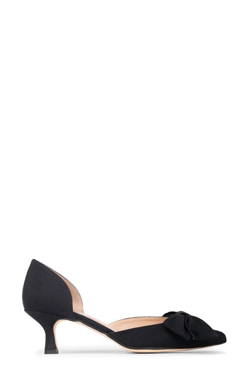 Patricia Green Malibu D'orsay Pointed Toe Kitten Heel Pump In Black
