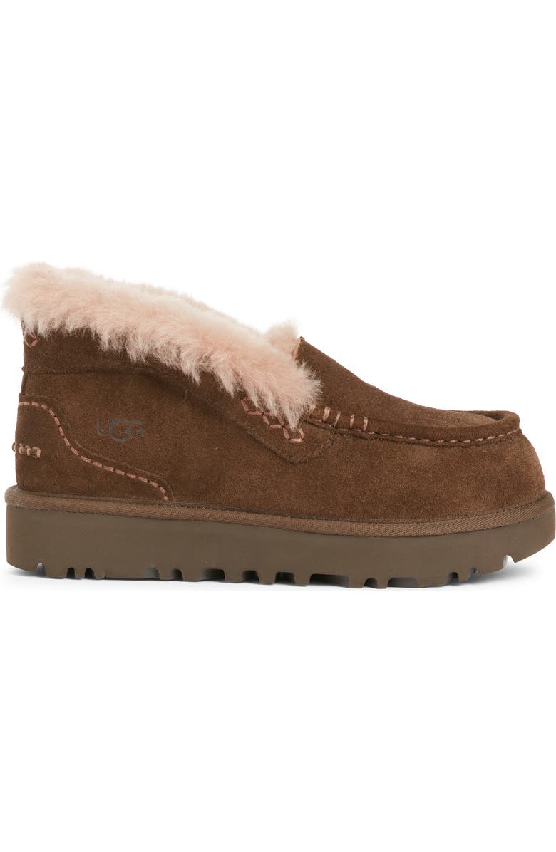 UGG<sup>®</sup> Ansley Parc Genuine Shearling Platform Slipper, Alternate, color, Dark Tea