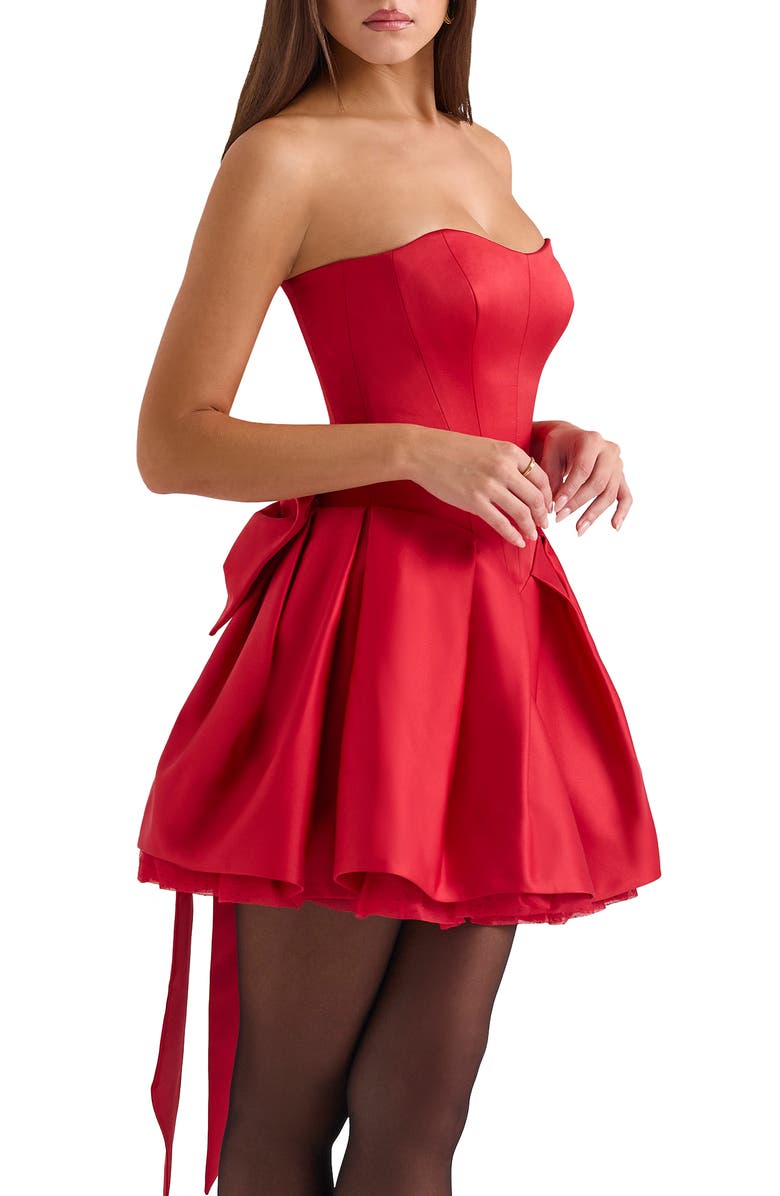 HOUSE OF CB Salome Corset Strapless Minidress, Alternate, color, Haute Red