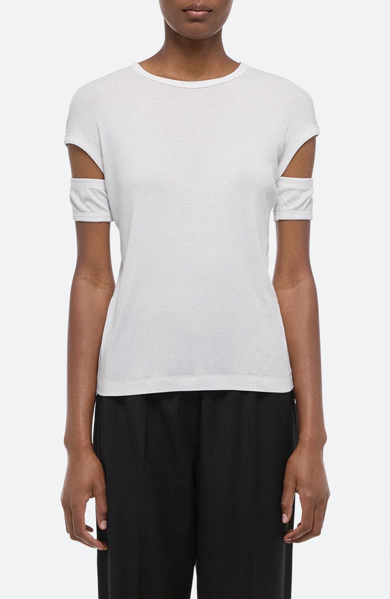 Helmut Lang Slash Shrunken T-Shirt, Main, color, Optic White - C7j
