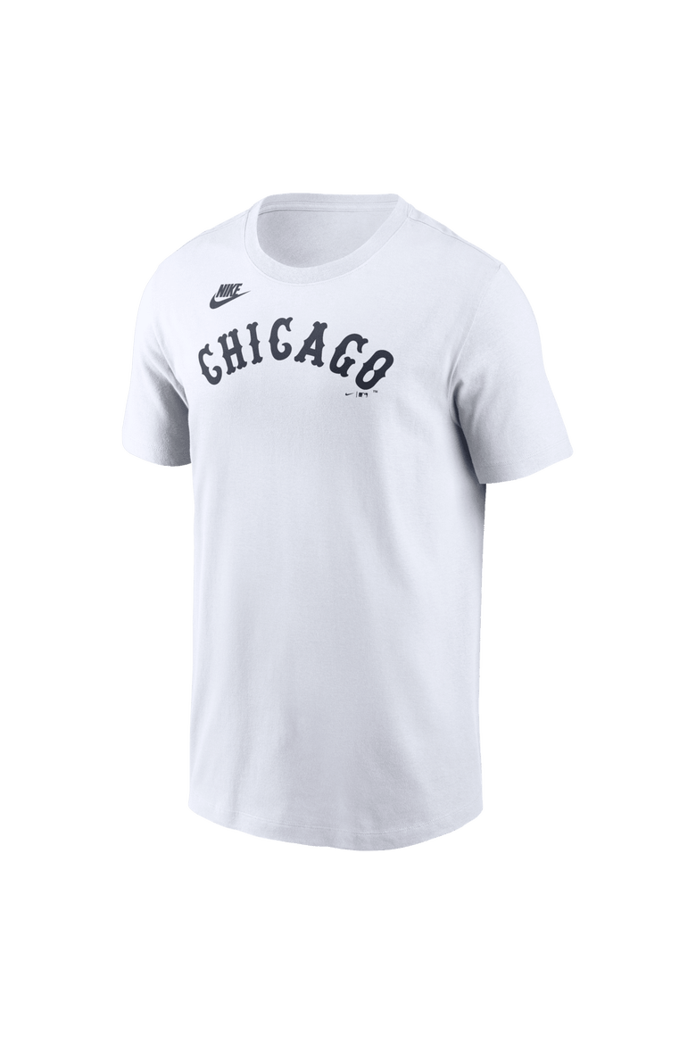 Men's Nike White Chicago White Sox Cooperstown Collection Wordmark T-Shirt, Alternate, color, White