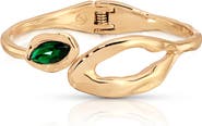 Ettika Molten Marquise Crystal Hinge Cuff Bracelet