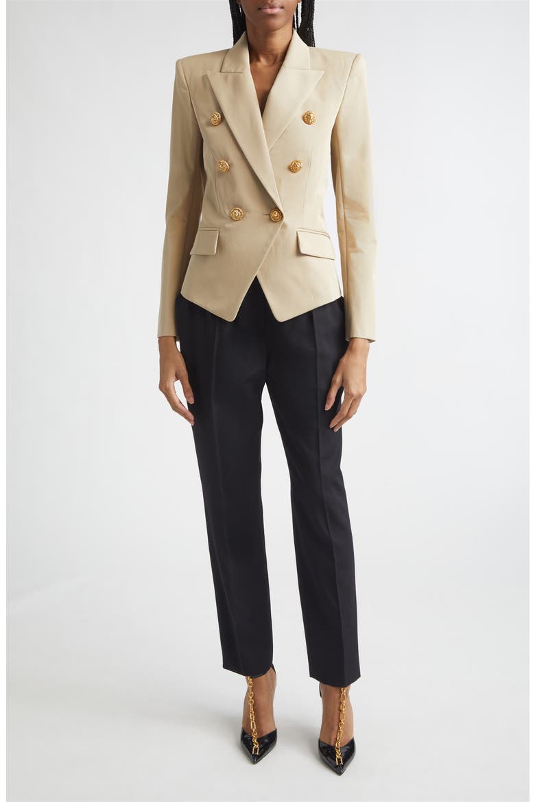 6-Button Double Breasted Gabardine Cutaway Jacket, Alternate, color, 0AN SAND