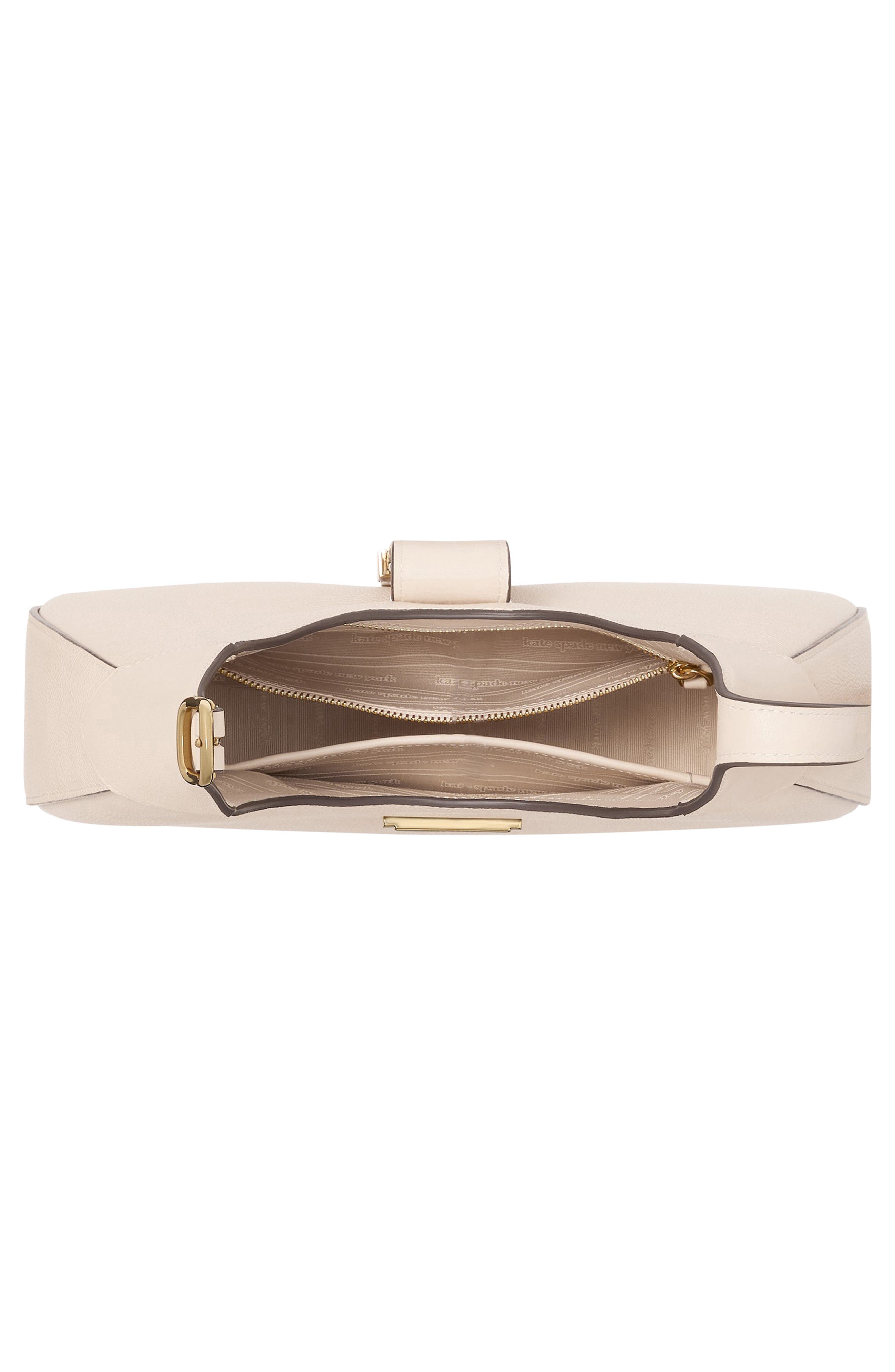 nouveau leather shoulder bag, Alternate, color, MILK GLASS