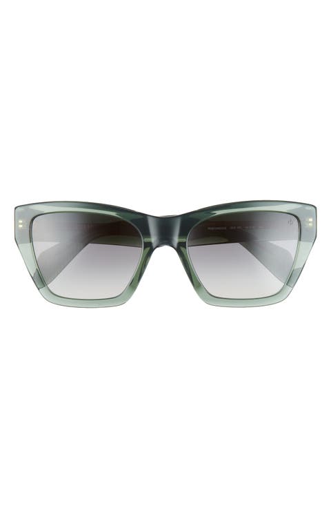 54mm Gradient Rectangle Sunglasses