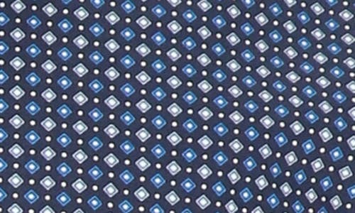 Scotch & Soda Dot Print Modern Fit Dress Shirt In Navy