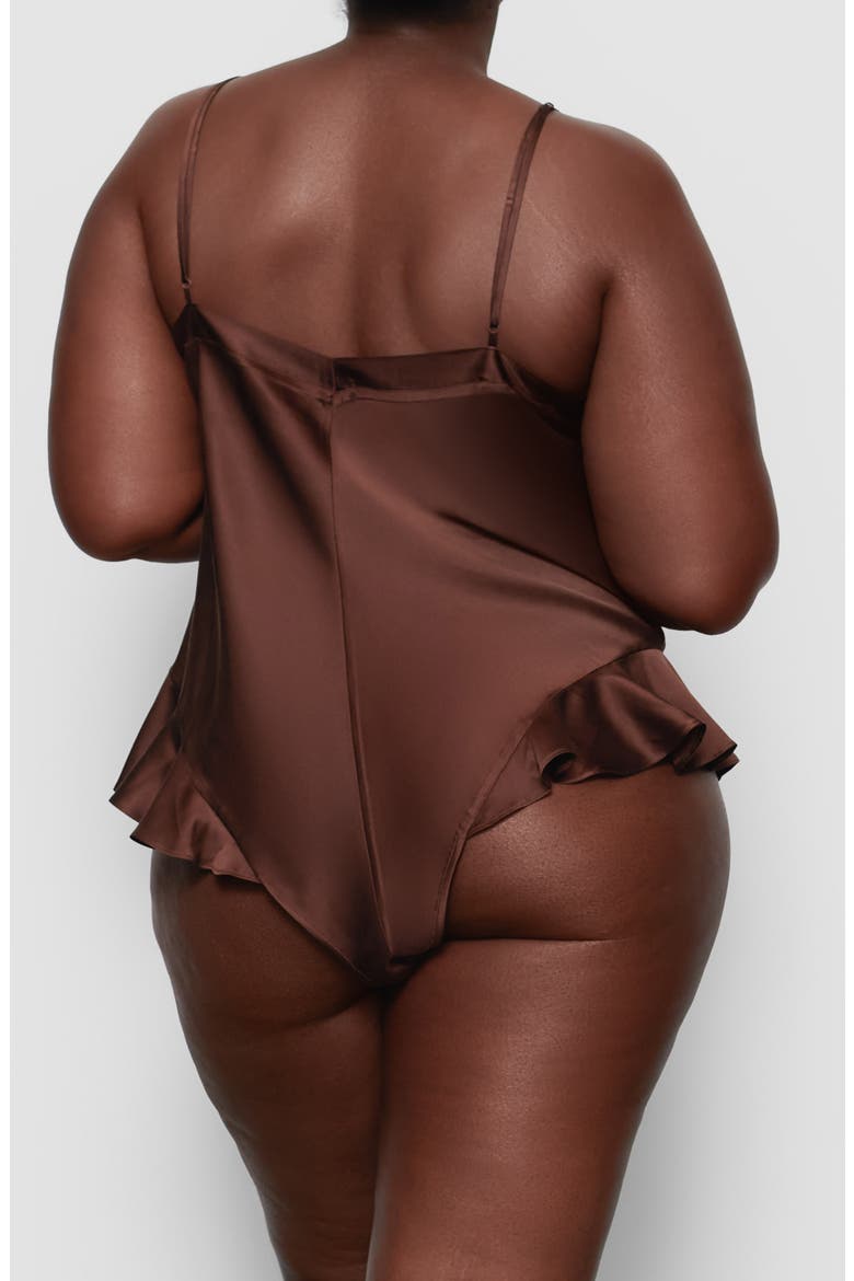 Stretch Silk Teddy, Alternate, color, COCOA