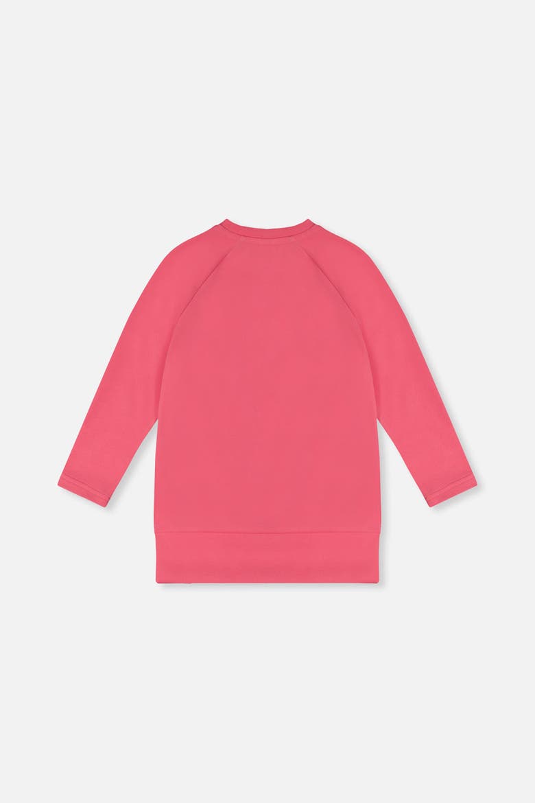 Gummy Bear Long Raglan Sleeves Relaxed Brushed Tunic Top, Alternate, color, Pink