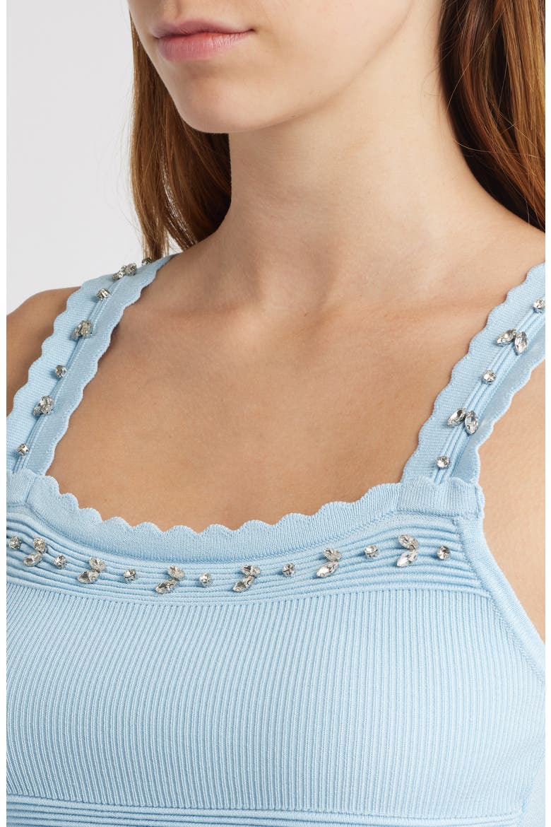Embellished Knit Camisole, Alternate, color, BLUE