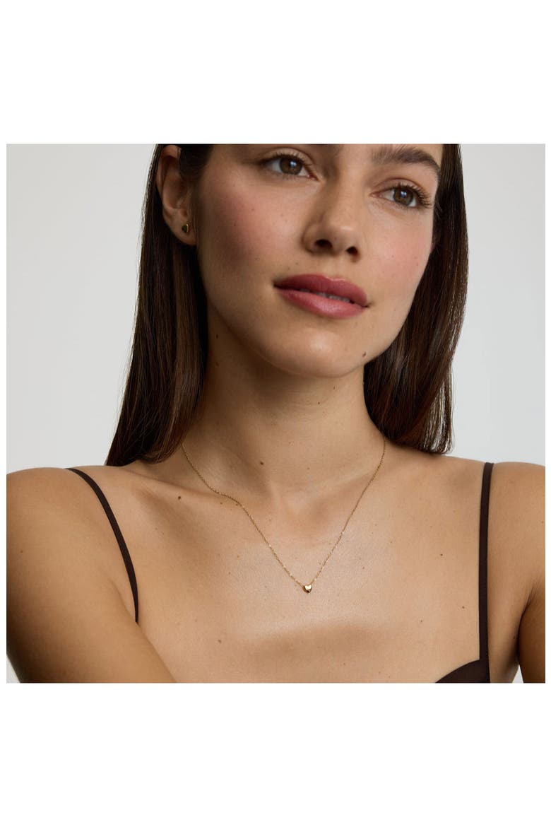 Mini Heart Pendant Necklace, Alternate, color, GOLD