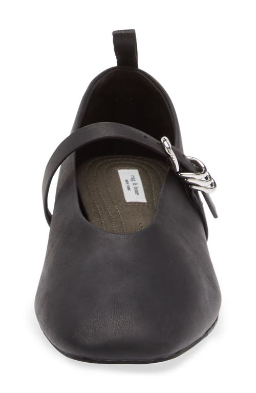 Rag & Bone Black Spire Mary Jane Ballerina Flats In Black