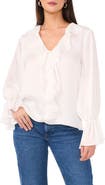 Vince Camuto Ruffle Detail Textured Top