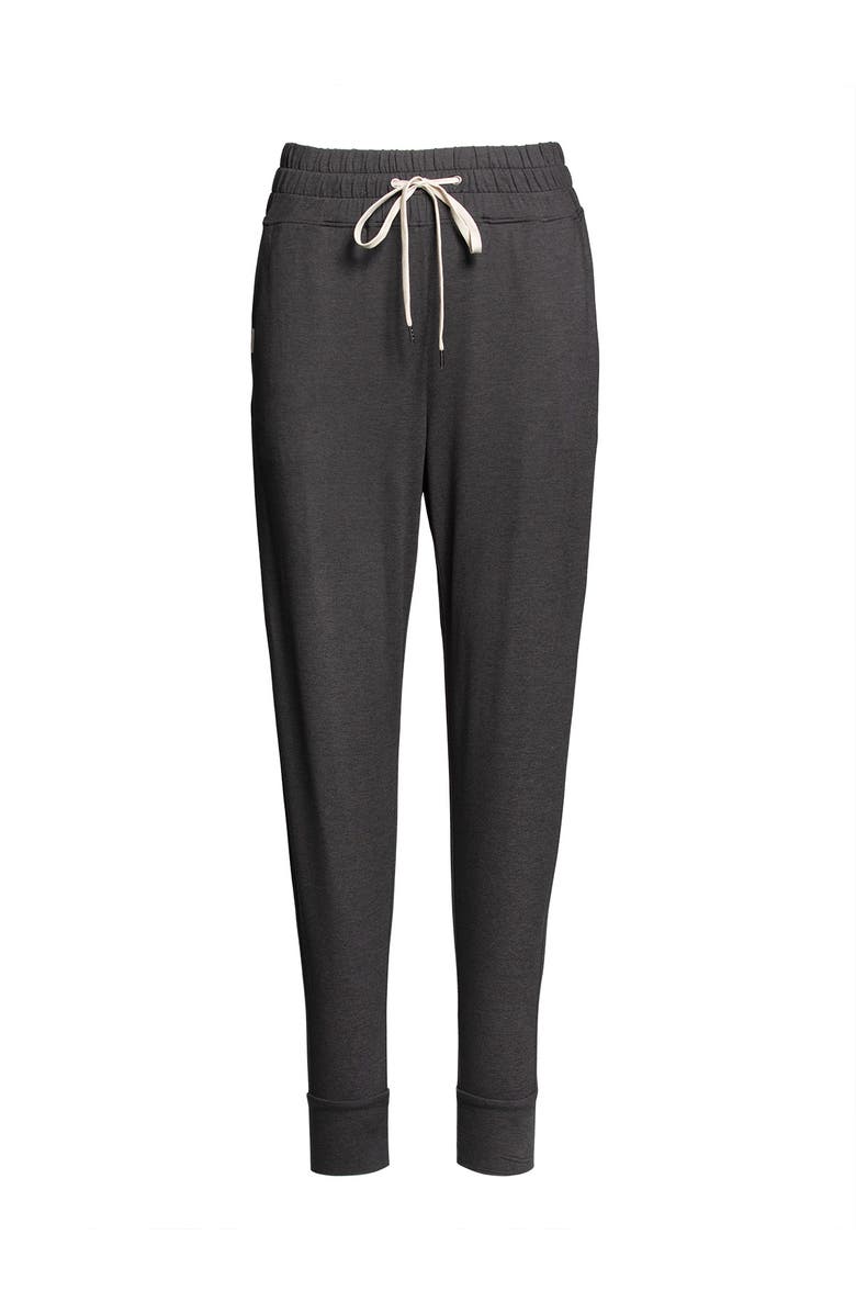 Single Stitch Lightweight Drawstring Jogger, Alternate, color, Heather Black