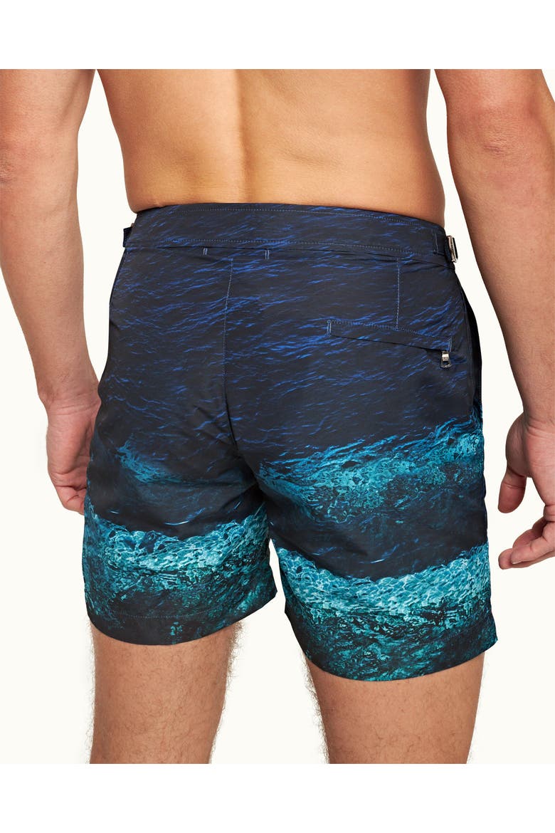 Bulldog Mid-Length Swim Shorts, Alternate, color, DEEP SEA