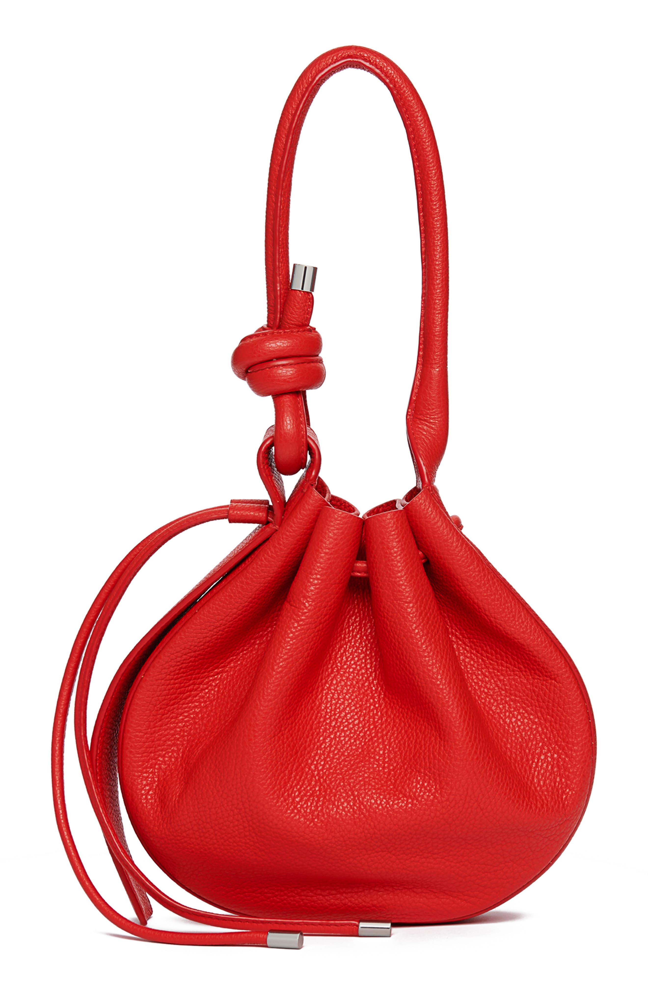 Medium Ina Pebble Leather Shoulder Bag, Main, color, RED